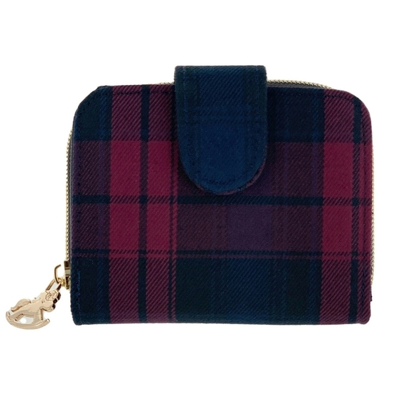 Uma Hana Handbags - Waterproof Plaid Snap Fold Short Wallet Coin Purse